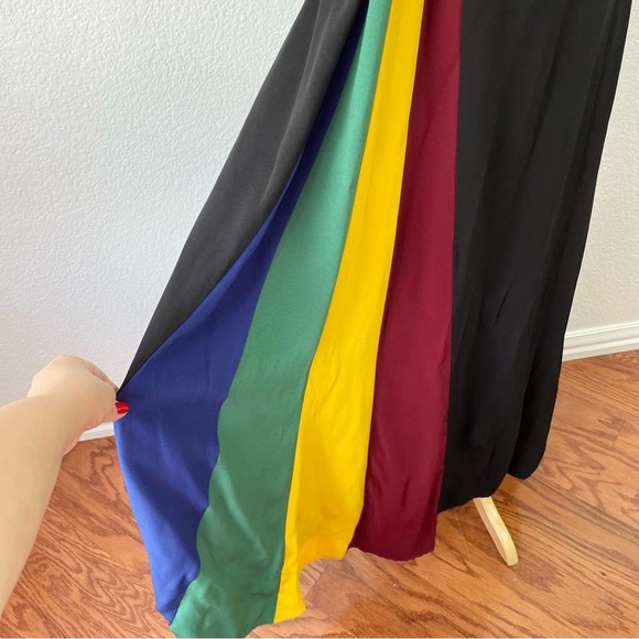 {Staud} Victorian Rainbow Godet Panel Maxi Dress, Size 0, NWT - Picture 5 of 11